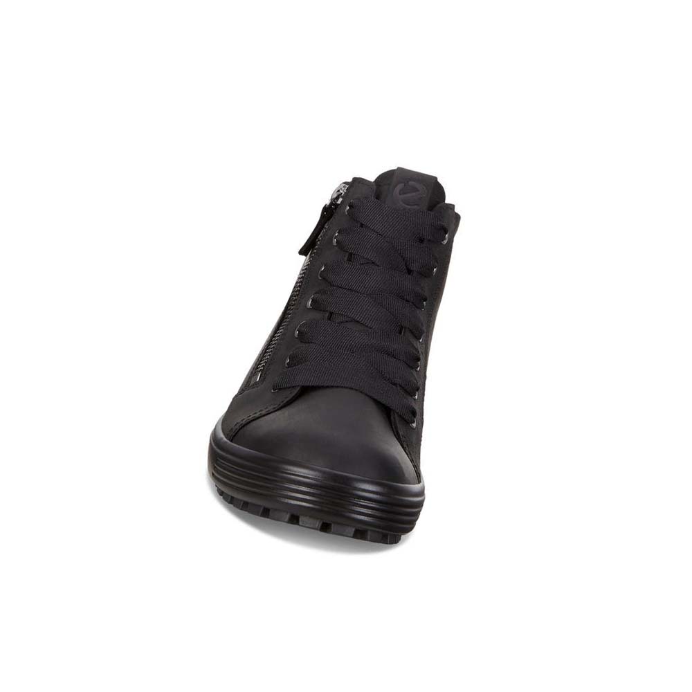 Women's Ecco Soft 7 Tred Gtx Hi Sneakers Black | USA 246QMA